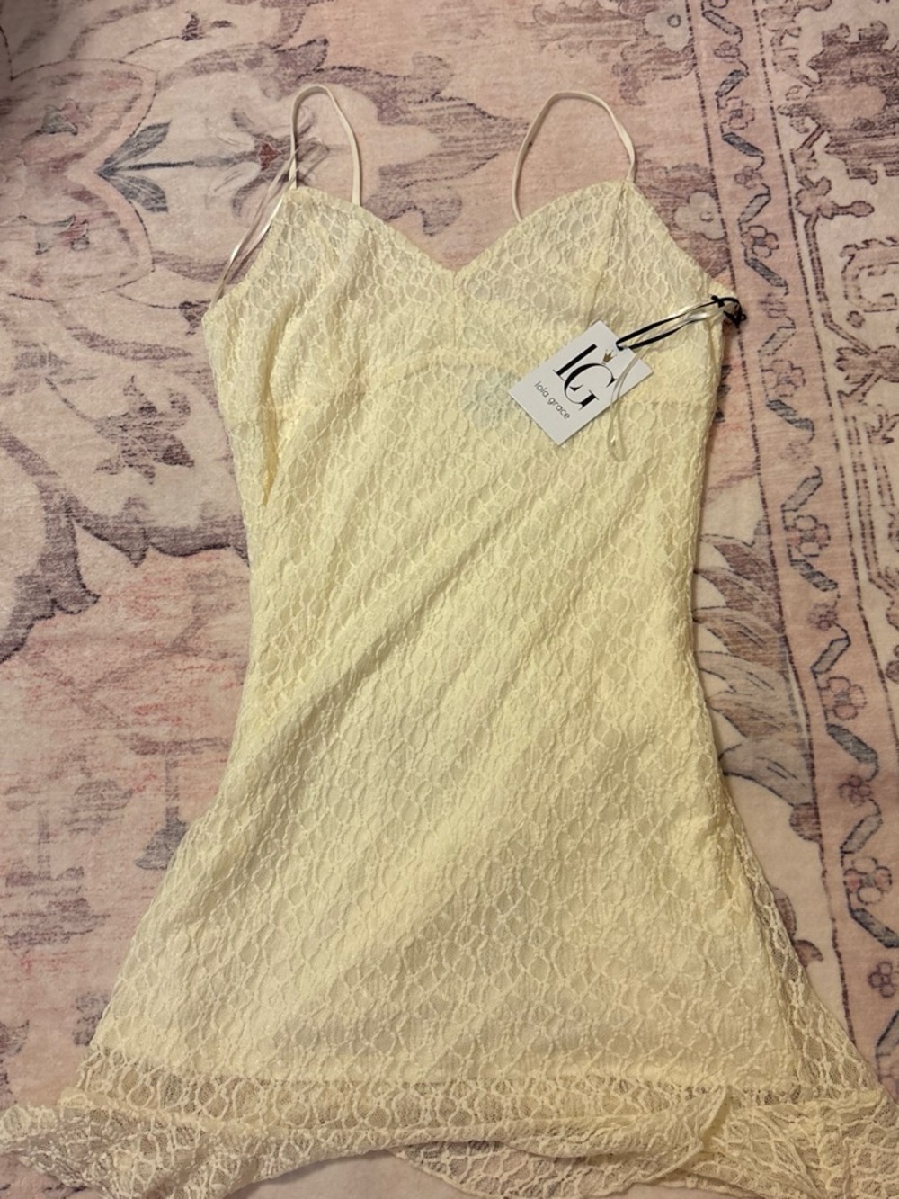 Ivory Lace Chemise with Adjustable Straps